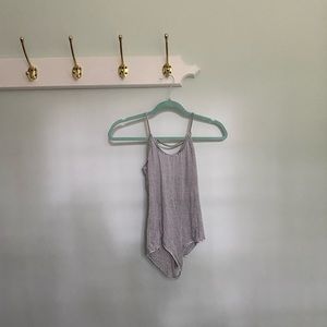 LF EMMA&SAM striped open-back stringed bodysuit